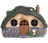 Lámpara LED solar con forma de casa de campo pequeña, lámpara decorativa para jardín, camino de patio