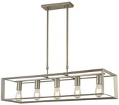 Heaton Araña Contemporánea Acero Plata Oro 5 Luces E27
