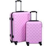 vidaXL Juego de Maletas Rígidas con Ruedas 2 Piezas ABS Dorado Trolley Cabina Color Dorado,  Antracita,  Marrón y mas