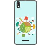 Tumundosmartphone Funda Gel Tpu para Wiko Lenny4 Plus Diseño Familia Dibujos