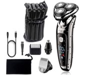 3in1 Grooming Kit Wet Dry Electric Shaver For Men Beard Trimmer Rechargeable Electric Razor Facial Pro Shaving Machine Washable