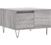 vidaXL Mesa de centro madera contrachapada 55x55x36,5 cm Blanco, Negro, Blanco brillante Mesita de Salón o Comedor o Auxiliar Mesa de Café Meuble Salón