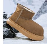 Botas De Nieve Casuales Para Hombres Y Mujeres Con Plush Interior Botas Altas De Lana Suave Cierre Slip-on Estilo Clásico Para El Hogar