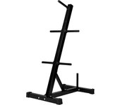 Gorilla Sports Estante para discos de pesas 30 mm negro