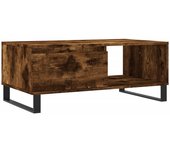 vidaXL Mesa de centro madera contrachapada 90x50x36,5 cm Blanco, Negro, Roble Sonoma Mesita de Salón o Comedor o Auxiliar Mesa de Café Meuble Salón