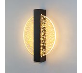 Aplique de pared interior regulable, aplique LED redondo negro de 6W 3000/4000K/6500K