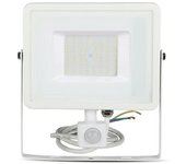 Proyector LED V-TAC VT-50-S-W 50W SAMSUNG CHIP Sensor de movimiento 3000K 4000lm (SKU 466) Blanco