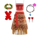 Summer Vaiana Fantasy Children New Movies Girls Carnival Dress Clothing Set Kids Princess Party Dress Christmas Moana 2 Costume