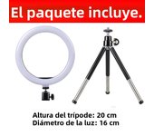 16/26/33cm LED Selfie Ring Light Photography Round Fill Lighting With Adjustable Tripod Phone Stand for Makeup Tiktok Video Live