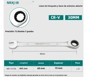 Combination Wrench Ratcheting Wrench Open end Spanner from 6 mm-24 mm Chrome Vanadium Steel, Long Pattern, Mirror Chrome Finish