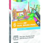 TOMBOW ROTULADOR TOMBOW DUAL BRUSH SET 6 COLORES PRIMARIOS CAJA CAR DUAL BRUSH 21x7x1 Cms.
