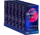 Durex - Condones Mutual Climax, Pack de 72 Preservativos para Sexo Seguro. Perímetro Regular, Grosor Elevado. 6 Cajitas