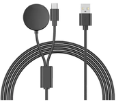 USB C Charger for Samsung Galaxy Watch 2 in 1 Type C USB A Cable 3.94 Fit for Galaxy Watch7/6/5/4 Watch 5 Pro Galaxy S23 Ultra