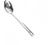 Cuchara ranurada de 12,8 pulgadas/32,5 cm, cuchara ranurada de acero inoxidable para cocinar, cuchara para servir en la cocina