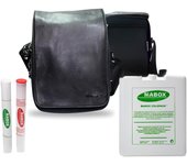 MABOX | Bolsa Isotermica para Diabeticos con 2 Bloques Fríos NF + 2 Cajas Vacias para Poner Las Agujas + 1 Tarjeta Soy diabético | Nevera para Insulina la Conserva mas de 12 Horas | Color Negro