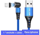 USLION 540 Rotate 5A Magnetic Cable Fast Charging Type C Cable Micro USB Magnet Charge Phone Data Line Wire For iphone 15 Xiaomi