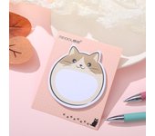 5 Piece Cartoon Adhesive Cute Cat Notes Notepad Memo Pad Stationery Sticker Decoration