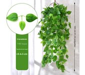 105cm Artificial Plants Vines Fake Green Leaf Ivy Plastic Wall Hanging Faux Scindapsus Crabapple for Home Garden Wedding Decor