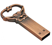JASTER Metal heart key pendrive 4GB 8GB 16GB 32GB 64GB 128GB copper key usb 2.0 usb flash drive pen drive memory stick gift