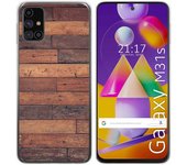 Tumundosmartphone Funda Gel Tpu para Samsung Galaxy M31s diseño Madera 03 Dibujos