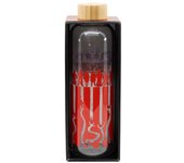 Botella cristal Stranger Things 1030ml. Botella reutilizable de diseño ergonómico. Mantén tus bebidas frescas y contribuye al cuidado del medio ambiente.