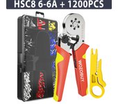 Crimping Pliers HSC8 6-4A/6-6A Tubular Terminal Crimper Wire Mini Ferrule Crimper Tools Household Electrical Kit With Box