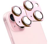 2PCS Tempered Glass Metal Camera Lens Protector Cover for iPhone 16E 16 E 15 Pro Max 14 Plus 13 Mini Protection Desert Gold