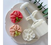 Flower Moon Cake Mold Mung Bean Cake Daisy Sunflower Lotus Shape Cookie Stamp Mid-Autumn Festival Hand Pressed Pastry