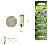 Pila alcalina g375/ 27a 12 v. sin mercurio (blister 5 piezas)