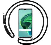 Tumundosmartphone Funda Antigolpes Xiaomi Redmi 10 5G Transparente con Cordon Negro