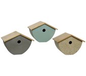 Casita para Pájaros de Bamboo - Colores Surtidos - 28,5x18x21cm - Hecha a Mano