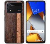 Funda Silicona para Xiaomi POCO M4 Pro 4G diseño Madera 05 Dibujos