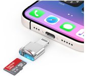Lector de tarjetas Micro SD para iPhone, adaptador de tarjeta Micro SD Lightning a Micro SD/TF para iPhone 14 13 12 11 Pro
