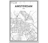 Black and White World City Map Canvas Paintings New York Tokyo Paris Wall Art Poster and Prints Nordic Pictures for Living Room