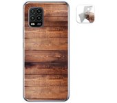 Tumundosmartphone Funda Gel Tpu para Xiaomi Mi 10 Lite diseño Madera 02 Dibujos