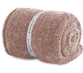 Manterol - Manta plaid de sofá borreguito liso con tejido de sherpa extra suave, cálido y mullido, ideal para sofá o pie de cama.