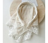 Korean Ins Lace Hair Scarf Women Retro Triangle Hair Band Hair Hoop Travel Photo Headband Turban Accessories