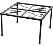 Soporte de metal para comedero y bebedero de pollos, soporte cuadrado de hierro con 4 patas, soporte para cubos y barriles, equipado con puerto para comedero y bebedero para gallinero, aves de corral, exterior e interior.