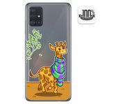 Tumundosmartphone Funda Gel Transparente Samsung Galaxy A51 5G Dibujo Jirafa