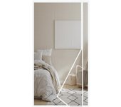 Mosquitera Magnética Fibra de Vidrio 110x210cm, Blanco Apertura Lateral Reforzada Cortina para Puerta Exterior, Duradera Mosquitera Ventana Magnética con Autocierre para Cocina Dormitorio Patio
