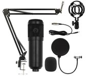 Professional BM800 Condenser Microphone Kit V8Sound Card Set Audio Mixer Live Podcast Equipment Bundle Streaming AudioSmartphone