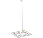 Portarrollo de Papel de Cocina Versa Selene Flores Metal Acero Madera MDF (16,5 x 31 x 13 cm)