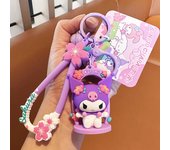 New Sanrio Kuromi Car Key Chain Female Exquisite Schoolbag Pendant My Melody Key Chain With Bell Female Birthday Christmas Gift