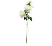 Poenia Arte Floral - Varas de Rosa Artificial 80cm Pack 3 - Decoración Floral Realista y Duradera