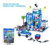 800PCS SWAT Police Station Building Military City Model Set Prison Car Policeman Boat Figures Brick DIY Toy for Kids Boys Gift