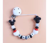 Cadena para chupete de Mickey con dibujos animados para bebé, mordedor para bebé, cadena anticaída, cuerda antipérdida
