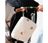 Korea Style Newborn Baby Care Diaper Bag Mummy Shoulder Bag Embroidery Quilted Stroller Diaper Storage Organizer Large Handbags