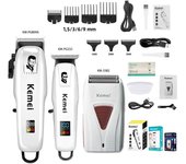 Kemei KM-PG809A KM-PG232 KM-3382 Professional Hair Clipper Set USB Charging Rechargeable Electric Shaver Cordless Beard Trimmer