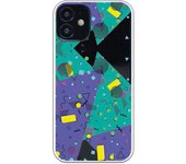 Funda compatible con iPhone 12 Mini - Geometría Abstracta fondo Azul