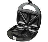 Sandwichera electrica 750W, tostadora y grill, revestimiento antiadherente, placas con forma triangular, indicador LED, asa de tacto frío. Sokany